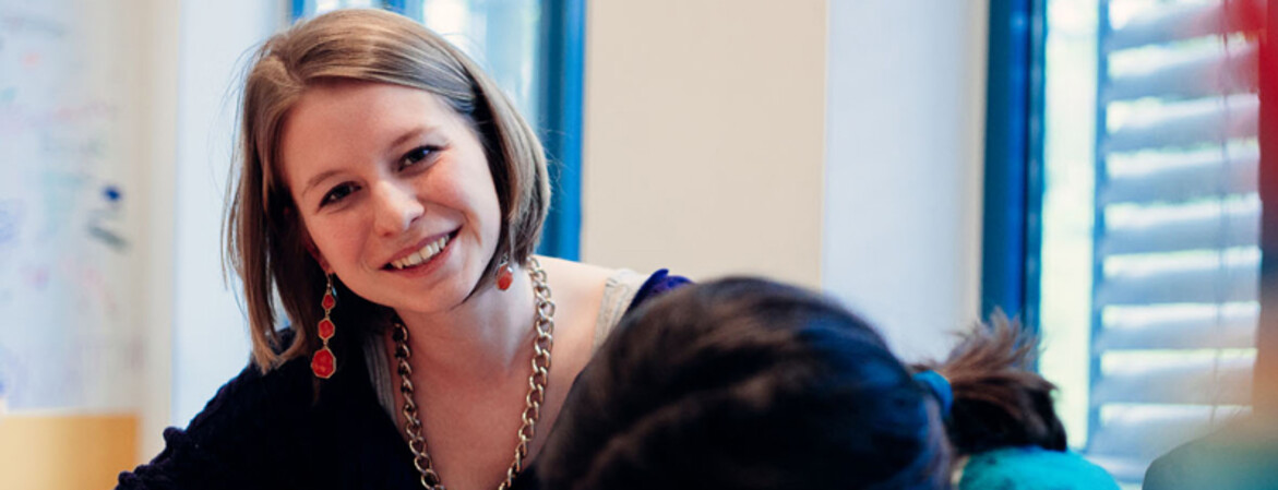 Freiwillige im Lerncafé